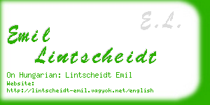 emil lintscheidt business card
